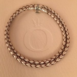 Authentic Pandora Braided Double-Leather Bracelet